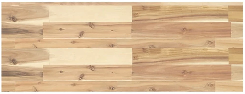 Pakabinamos lentynos, 4 vnt., 100x30x4 cm, neapdorota akacijos masyvo mediena