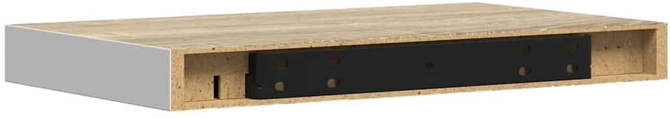 Pakabinamos lentynos, 4vnt., ąžuolo/baltos, 50x23x3,8cm, MDF