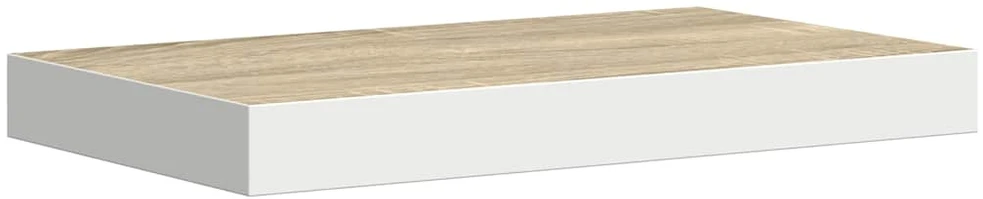 Pakabinamos lentynos, 4vnt., ąžuolo/baltos, 40x23x3,8cm, MDF