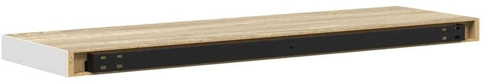 Pakabinamos lentynos, 4vnt., ąžuolo/baltos, 90x23,5x3,8cm, MDF