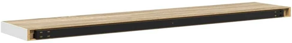 Pakabinamos lentynos, 4vnt., ąžuolo/baltos, 120x23,5x3,8cm, MDF