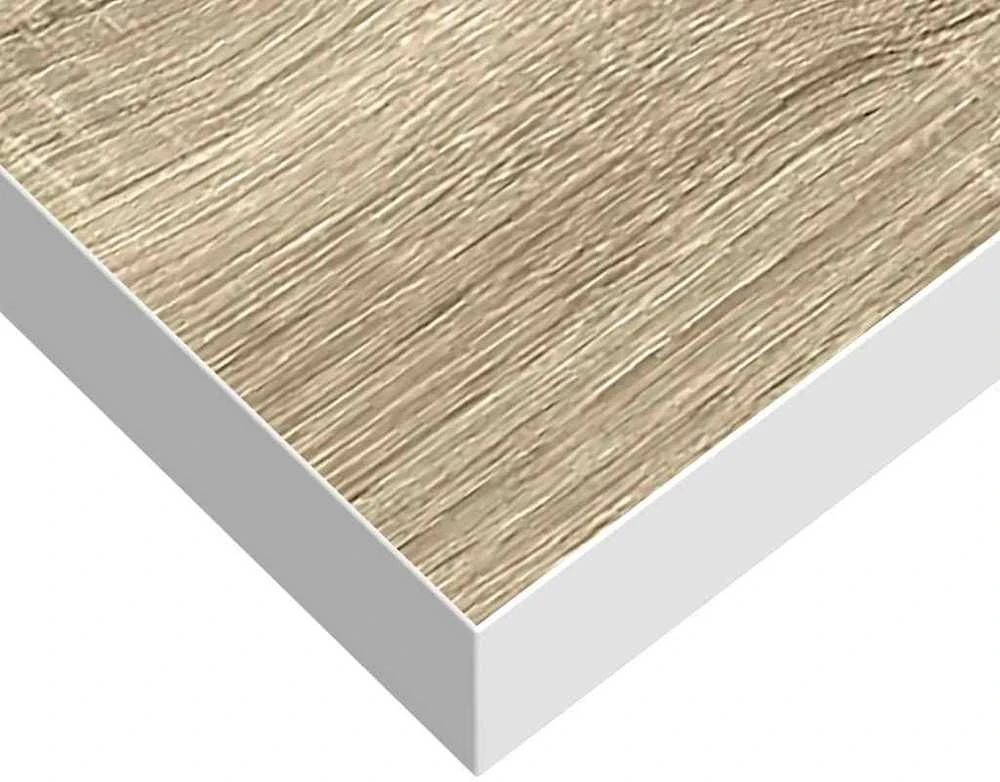 Pakabinamos lentynos, 4vnt., ąžuolo/baltos, 120x23,5x3,8cm, MDF