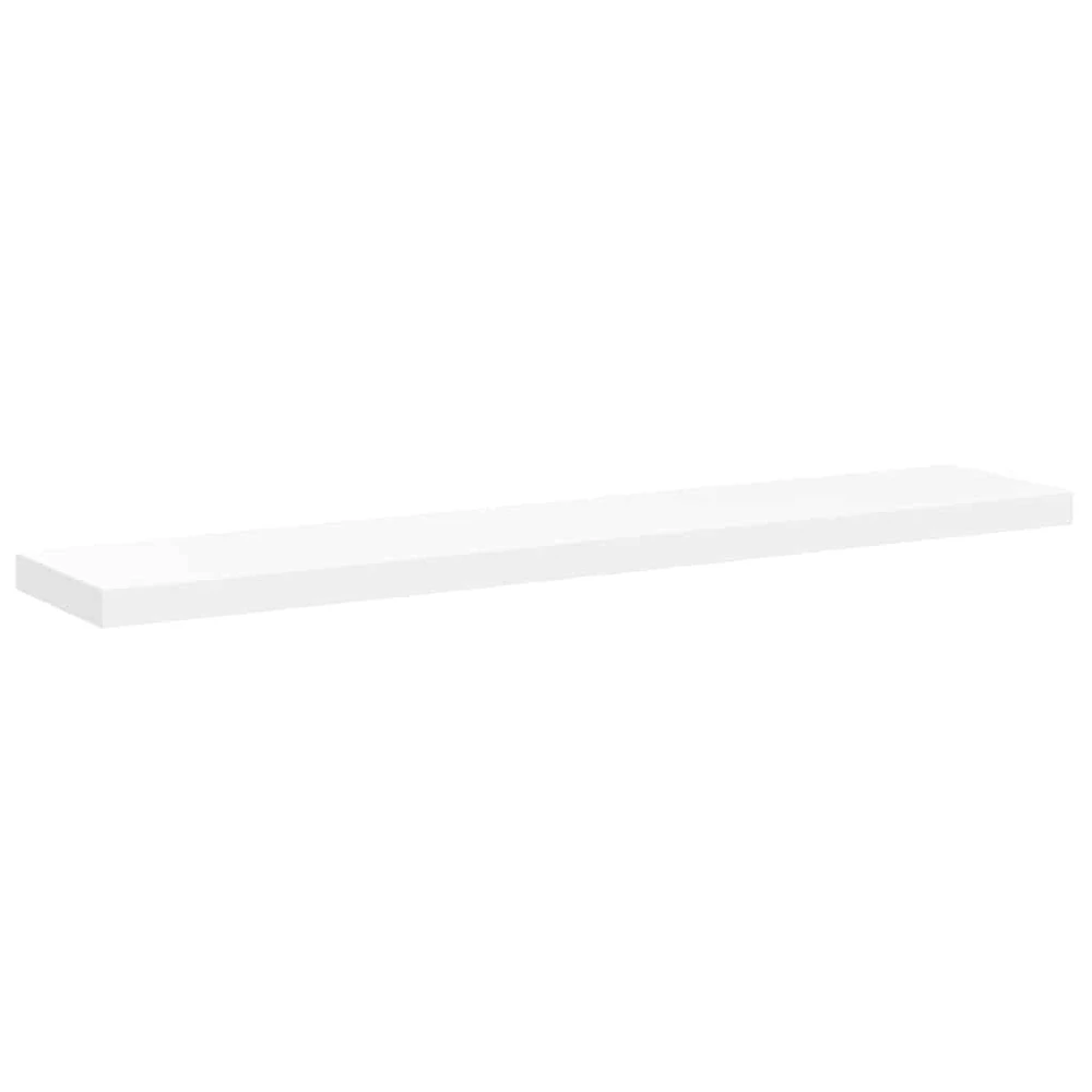 Pakabinamos lentynos, 4vnt., baltos, 120x23,5x3,8cm, MDF