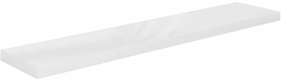 Pakabinamos lentynos, 4vnt., baltos, 120x23,5x3,8cm, MDF