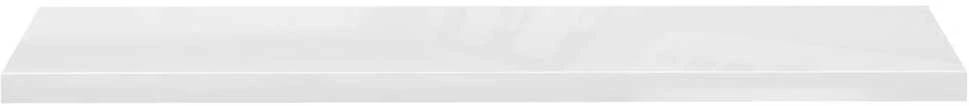 Pakabinamos lentynos, 4vnt., baltos, 120x23,5x3,8cm, MDF