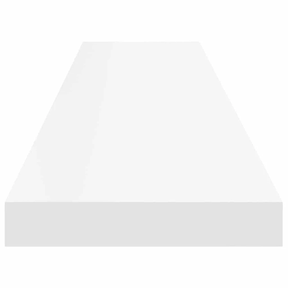 Pakabinamos lentynos, 4vnt., baltos, 120x23,5x3,8cm, MDF