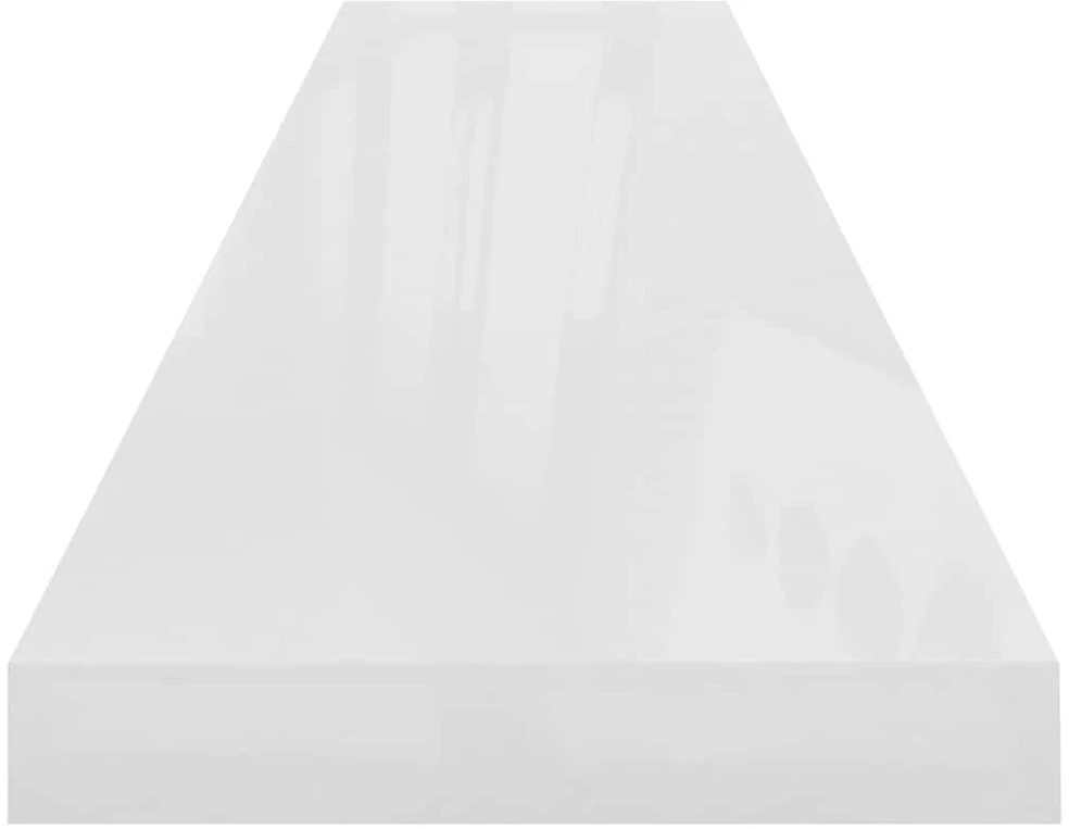 Pakabinamos lentynos, 4vnt., baltos, 120x23,5x3,8cm, MDF