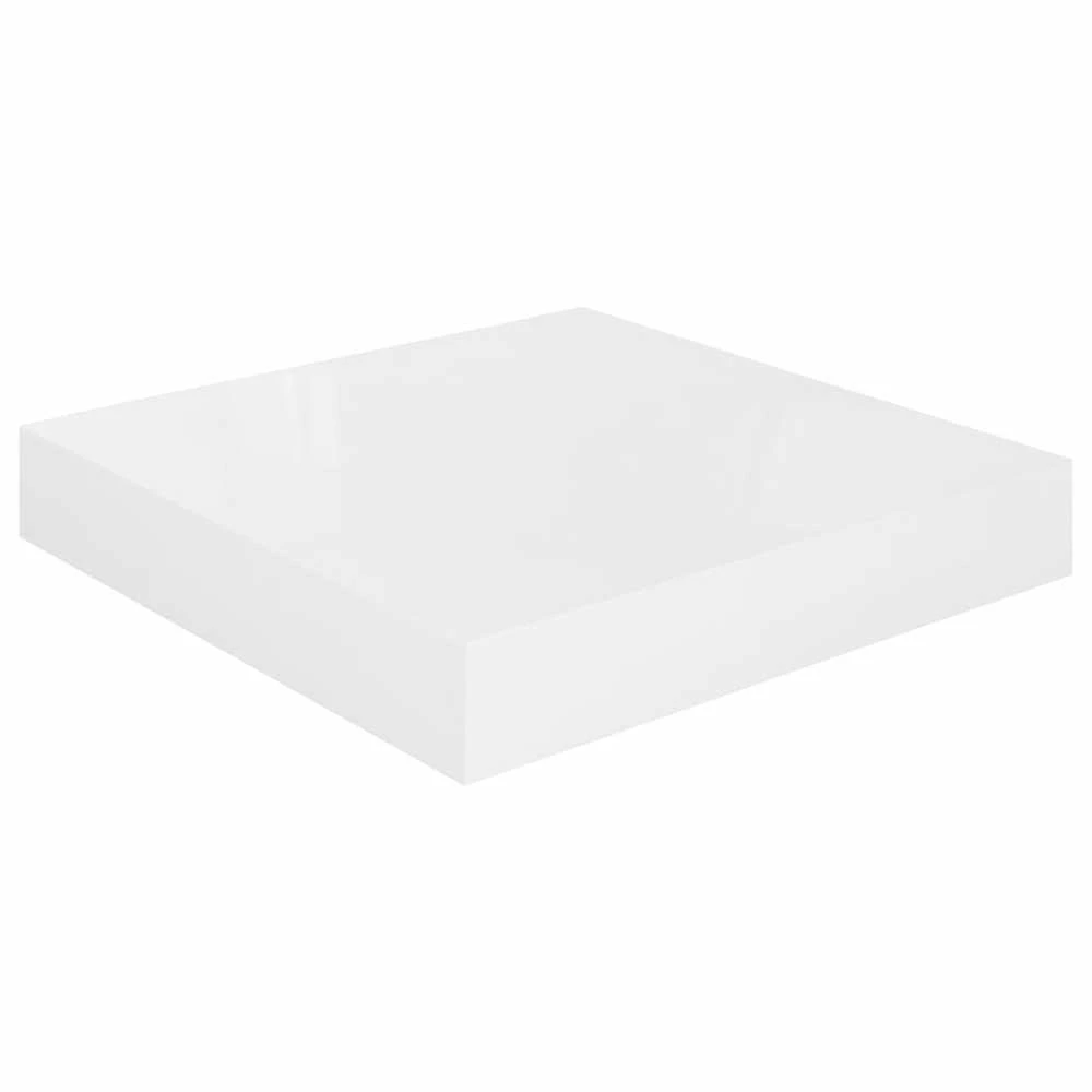 Pakabinamos lentynos, 4vnt., baltos, 23x23,5x3,8cm, MDF