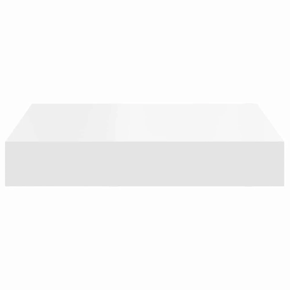 Pakabinamos lentynos, 4vnt., baltos, 23x23,5x3,8cm, MDF
