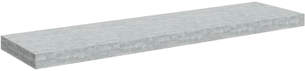 Pakabinamos lentynos, 4vnt., betono pilkos, 90x23,5x3,8cm, MDF