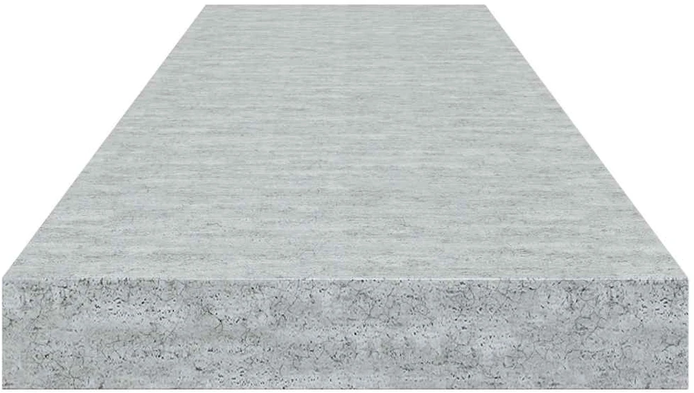 Pakabinamos lentynos, 4vnt., betono pilkos, 90x23,5x3,8cm, MDF