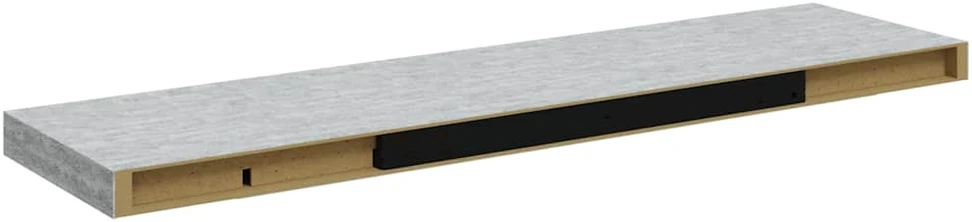 Pakabinamos lentynos, 4vnt., betono pilkos, 90x23,5x3,8cm, MDF