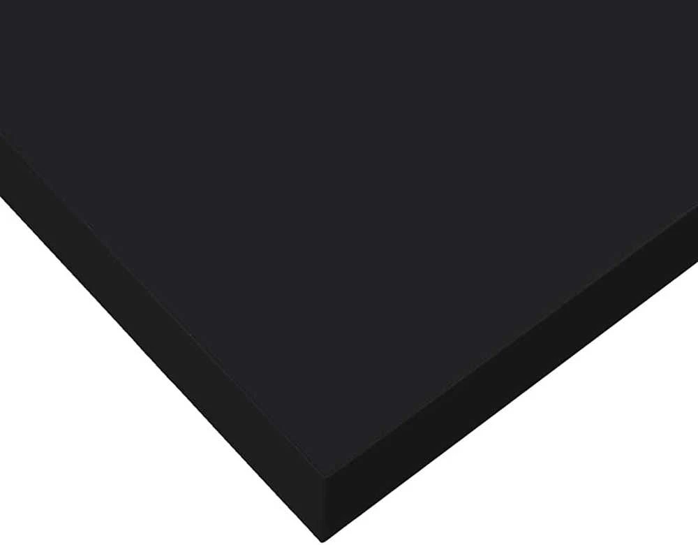 Pakabinamos lentynos, 4vnt., juodos, 90x23,5x3,8cm, MDF