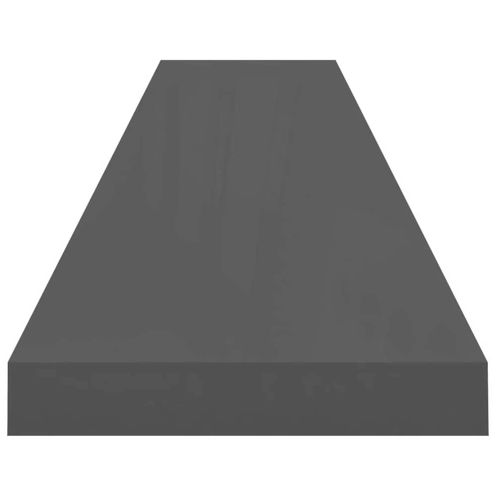 Pakabinamos lentynos, 4vnt., pilkos, 120x23,5x3,8cm, MDF