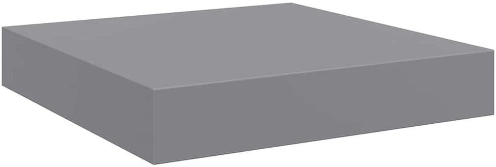 Pakabinamos lentynos, 4vnt., pilkos, 23x23,5x3,8cm, MDF