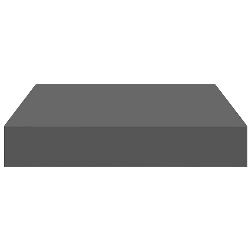 Pakabinamos lentynos, 4vnt., pilkos, 23x23,5x3,8cm, MDF