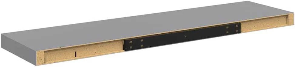 Pakabinamos lentynos, 4vnt., pilkos, 90x23,5x3,8cm, MDF