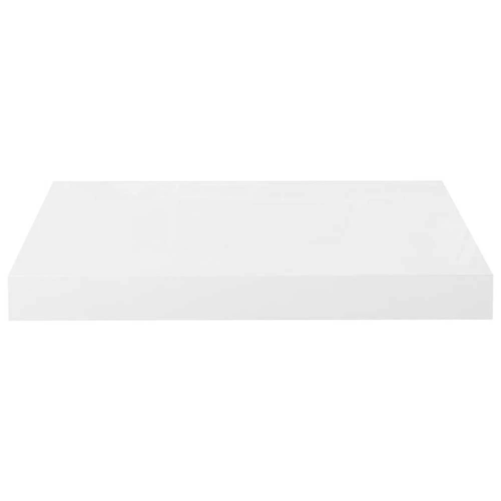 Pakabinamos sieninės lentynos, 2vnt., baltos, 40x23x3,8cm, MDF