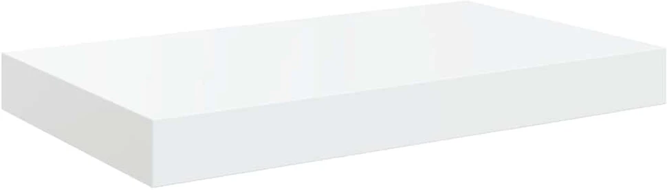Pakabinamos sieninės lentynos, 2vnt., baltos, 40x23x3,8cm, MDF