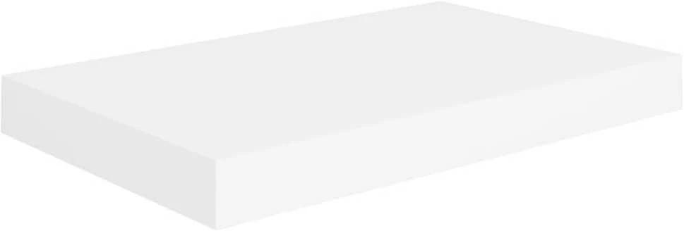 Pakabinamos sieninės lentynos, 2vnt., baltos, 40x23x3,8cm, MDF