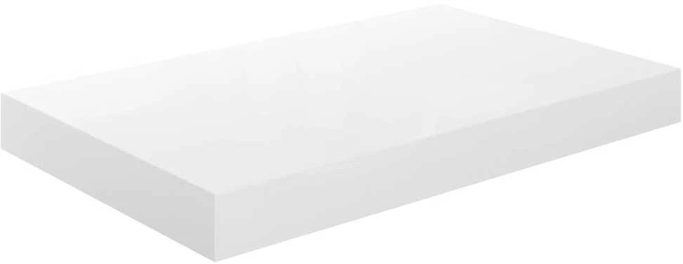 Pakabinamos sieninės lentynos, 2vnt., baltos, 40x23x3,8cm, MDF