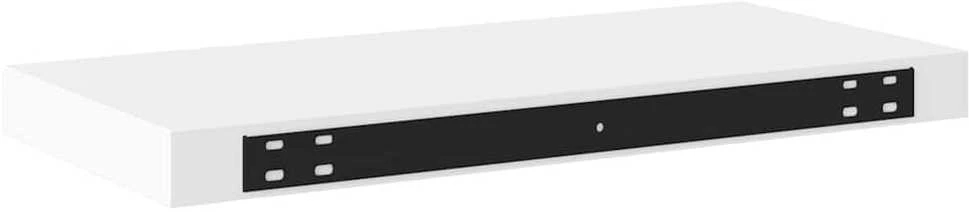 Pakabinamos sieninės lentynos, 2vnt., baltos, 50x23x3,8cm, MDF