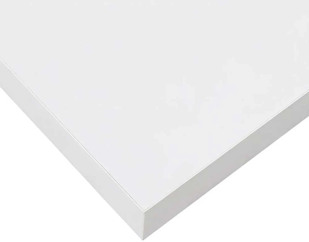 Pakabinamos sieninės lentynos, 2vnt., baltos, 50x23x3,8cm, MDF