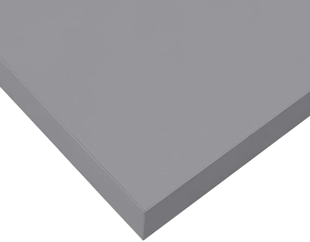 Pakabinamos sieninės lentynos, 2vnt., pilkos, 50x23x3,8cm, MDF