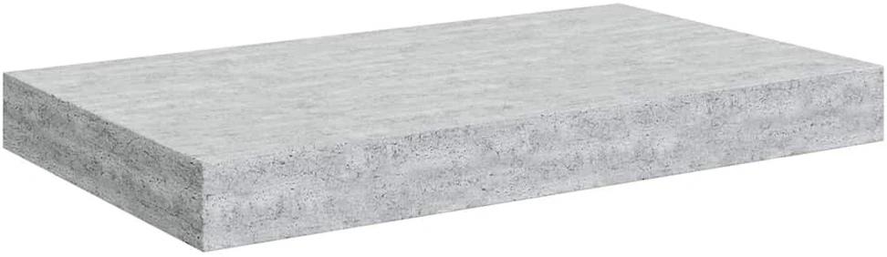 Pakabinamos sieninės lentynos, 2vnt., pilkos, 40x23x3,8cm, MDF