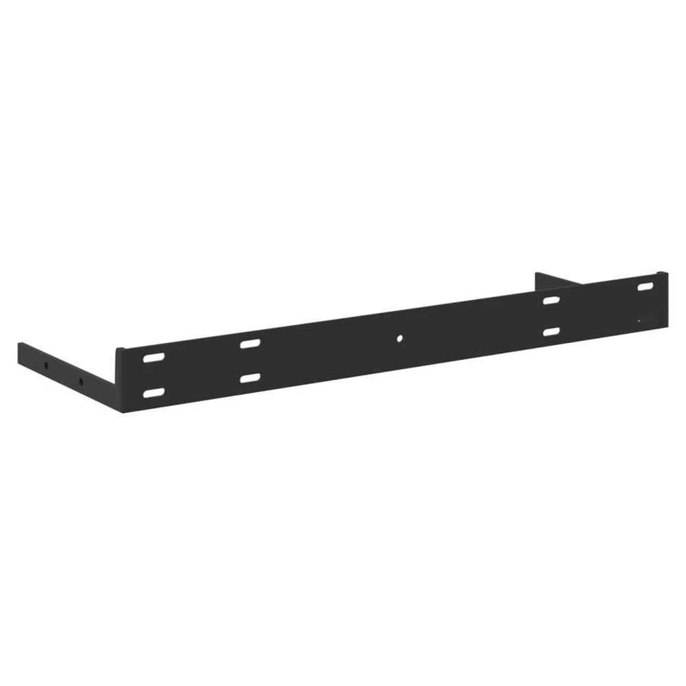 Pakabinamos sieninės lentynos, 2vnt., pilkos, 50x23x3,8cm, MDF