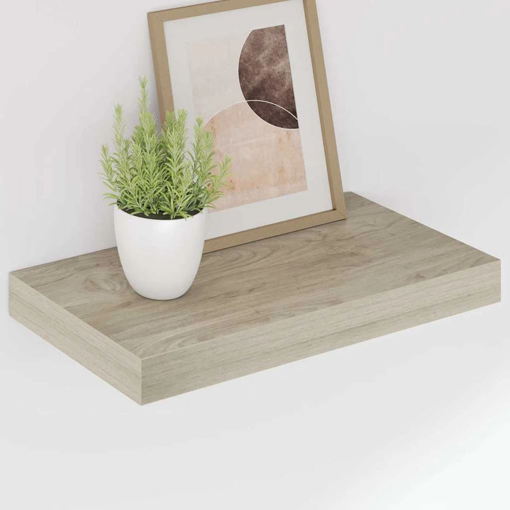 Pakabinamos sieninės lentynos, 4vnt., ąžuolo, 40x23x3,8cm, MDF