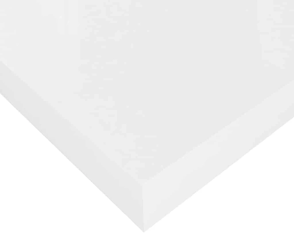 Pakabinamos sieninės lentynos, 4vnt., baltos, 40x23x3,8cm, MDF