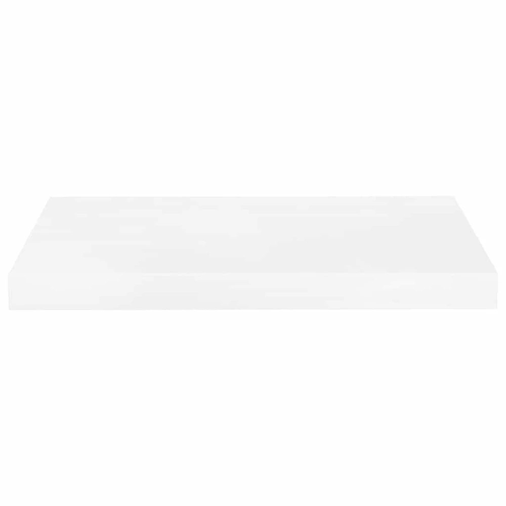 Pakabinamos sieninės lentynos, 4vnt., baltos, 50x23x3,8cm, MDF