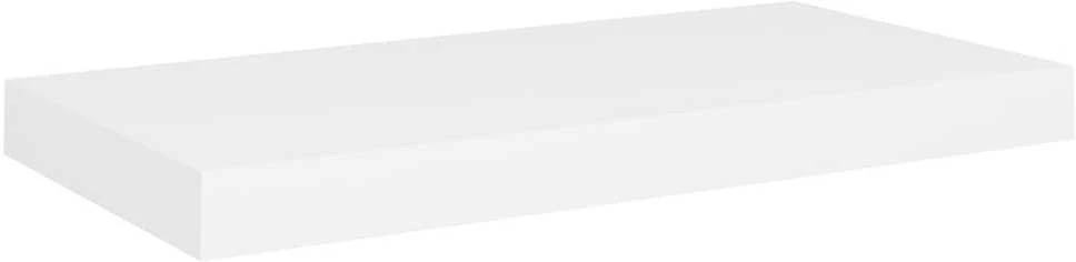 Pakabinamos sieninės lentynos, 4vnt., baltos, 50x23x3,8cm, MDF