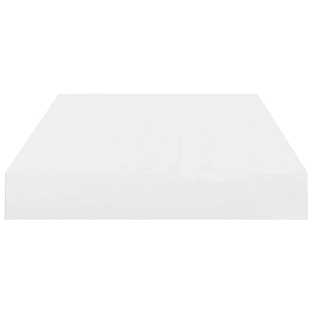 Pakabinamos sieninės lentynos, 4vnt., baltos, 40x23x3,8cm, MDF