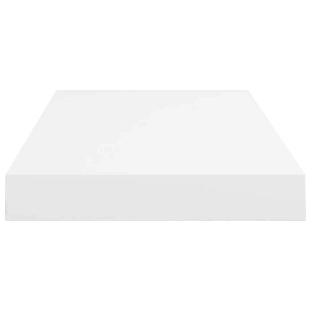 Pakabinamos sieninės lentynos, 4vnt., baltos, 50x23x3,8cm, MDF