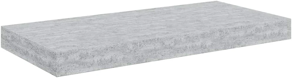 Pakabinamos sieninės lentynos, 4vnt., pilkos, 50x23x3,8cm, MDF