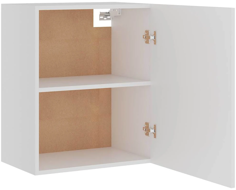 Pakabinamos spintelės, 2vnt., baltos, 50x31x60cm, mediena