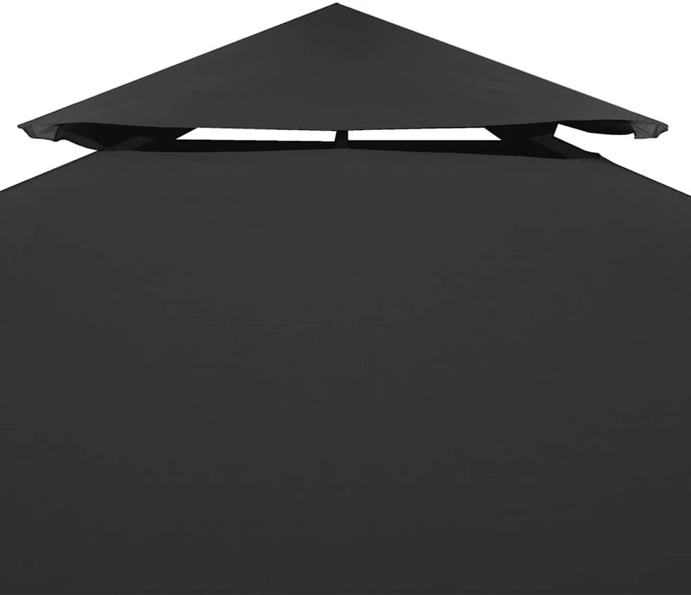 Pakait. pavėsinės uždangalas, 310g/m², tams. pilkos sp., 3x3m