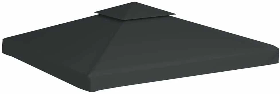 Pakait. pavėsinės uždangalas, 310g/m², tams. pilkos sp., 3x3m