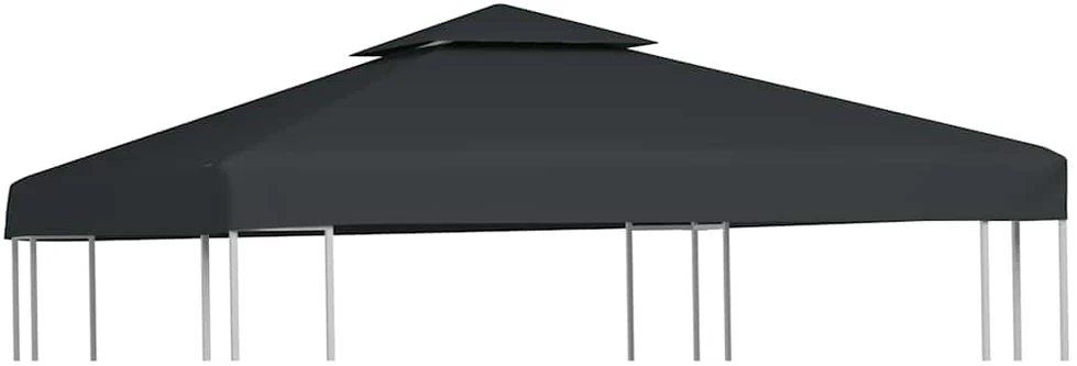 Pakait. pavėsinės uždangalas, 310g/m², tams. pilkos sp., 3x3m