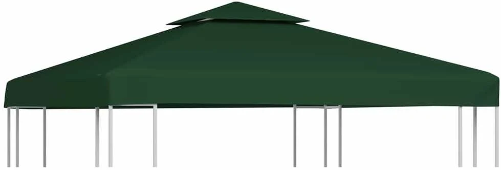 Pakait. pavėsinės uždangalas, 310g/m², žalios sp., 3x3m