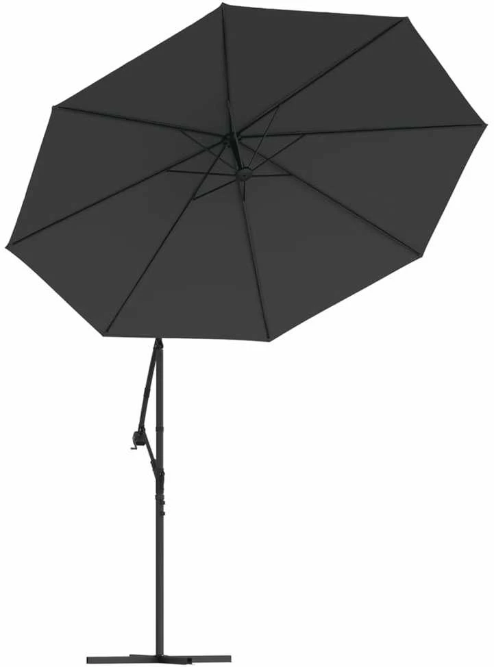 Pakaitinis audinys gembiniam skėčiui, juodos spalvos, 300cm