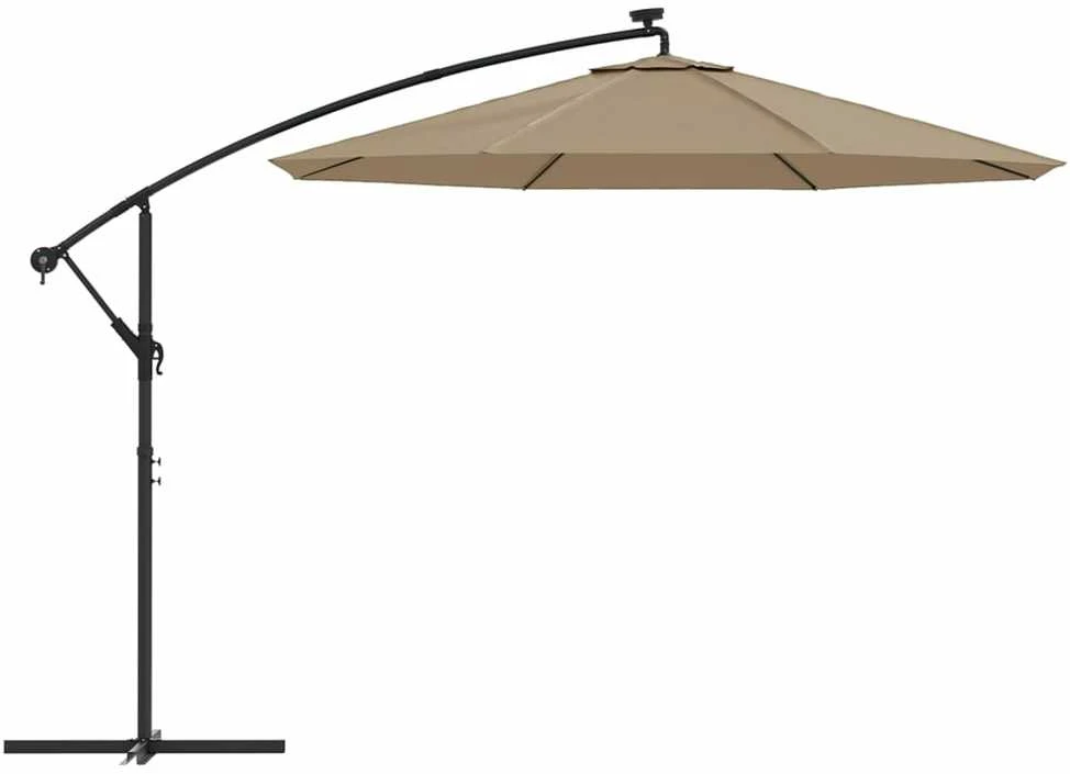 Pakaitinis audinys gembiniam skėčiui, taupe spalvos, 300cm