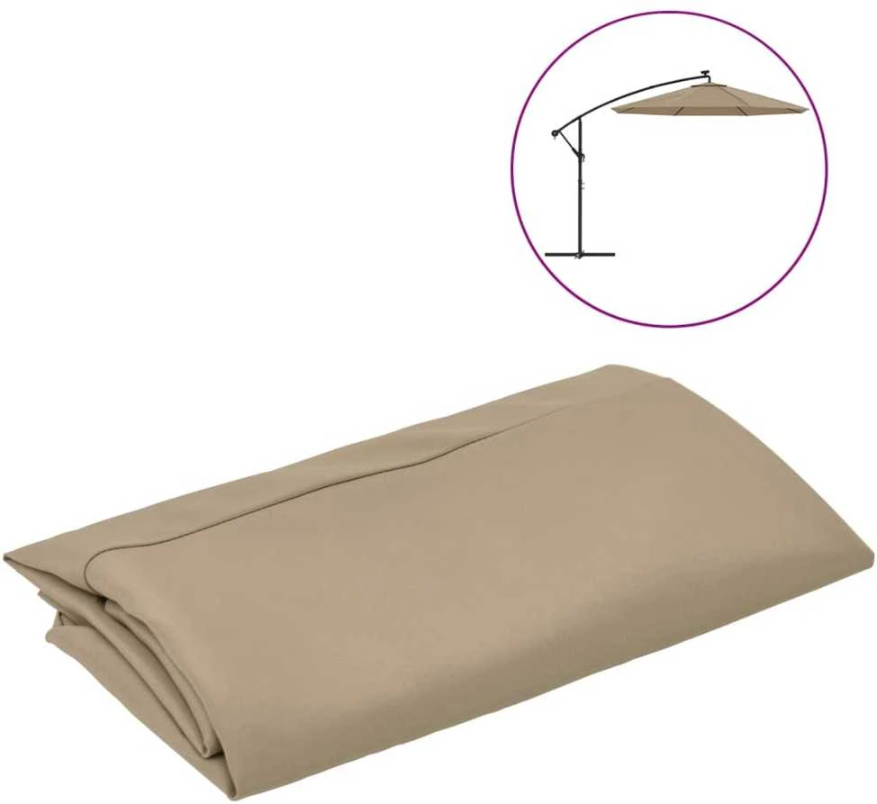 Pakaitinis audinys gembiniam skėčiui, taupe spalvos, 350cm