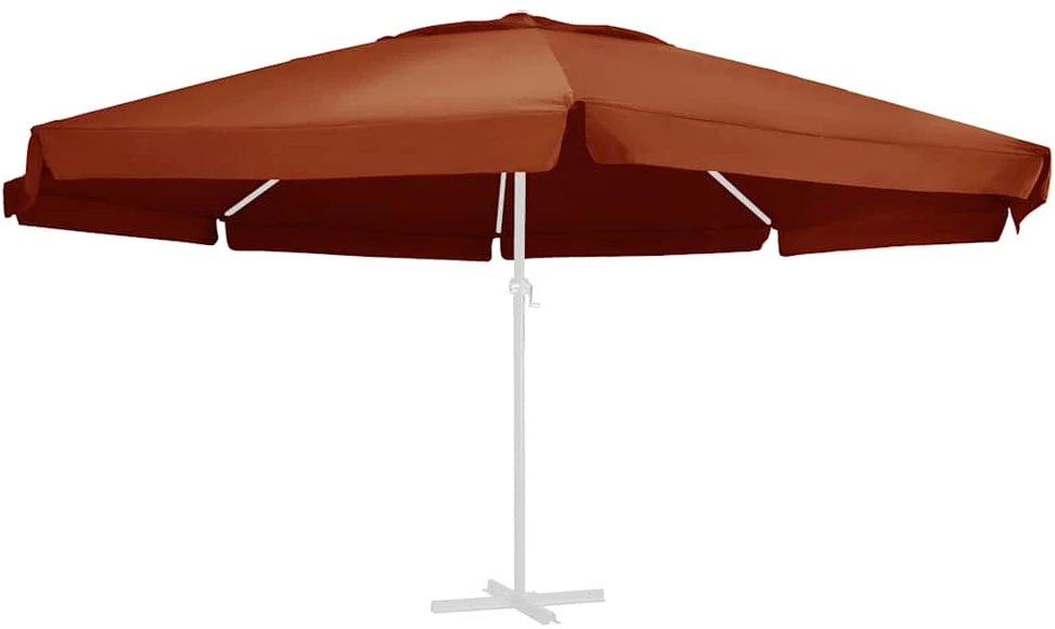 Pakaitinis audinys lauko skėčiui nuo saulės, terakota, 610cm