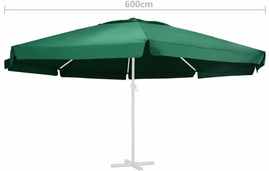Pakaitinis audinys lauko skėčiui nuo saulės, žalias, 600cm