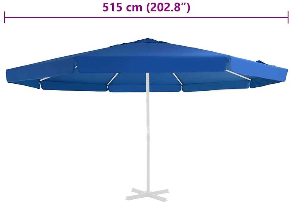 Pakaitinis audinys lauko skėčiui nuo saulės, mėlynas, 500cm