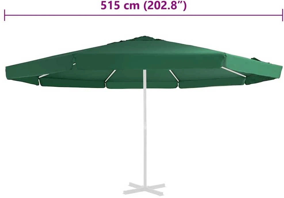 Pakaitinis audinys lauko skėčiui nuo saulės, žalias, 500cm