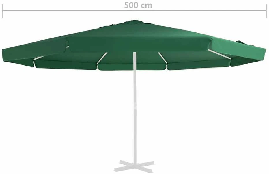 Pakaitinis audinys lauko skėčiui nuo saulės, žalias, 500cm